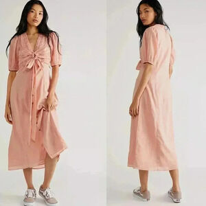 Free People Keep It Romantic Midi in Pink Size XS NWOT $118